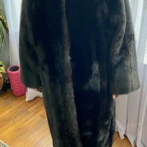 VINTAGE DARK BROWN MINK COAT- Size L